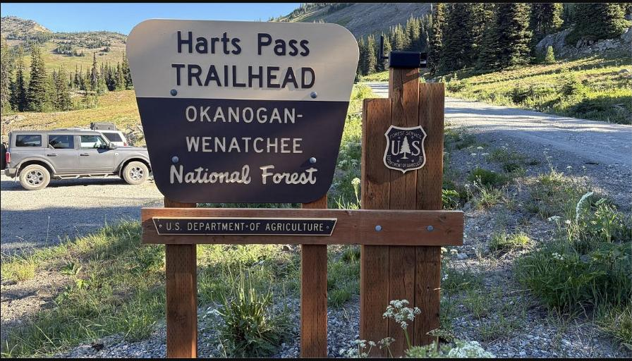Hart’s Pass sign